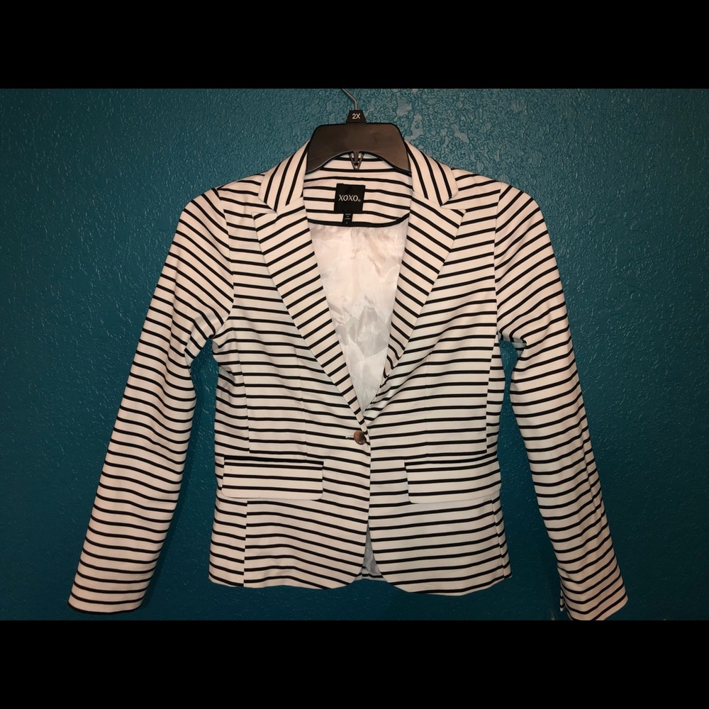 XOXO Striped Blazer